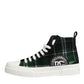 Multicolor Cotton High Top Men Sneakers Shoes