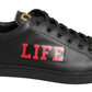 Black Street Life Low Top Men Sneakers Shoes
