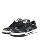 Blue Cotton Denim Logo Low Top Sneakers Shoes