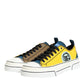 Multicolor Cotton Logo Low Top Sneakers Shoes