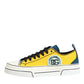 Multicolor Cotton Logo Low Top Sneakers Shoes