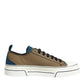 Multicolor Cotton Logo Low Top Sneakers Shoes