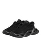 Black Lace Up Wave Low Top Men Sneaker Shoes