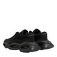 Black Lace Up Wave Low Top Men Sneaker Shoes