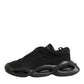Black Lace Up Wave Low Top Men Sneaker Shoes