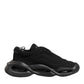 Black Lace Up Wave Low Top Men Sneaker Shoes
