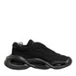Black Lace Up Wave Low Top Men Sneaker Shoes