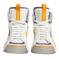 Multicolor Leather High Top Men Sneakers Shoes