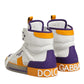 Multicolor Leather High Top Men Sneakers Shoes