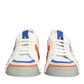 Multicolor Leather Low Top Men Sneakers Shoes