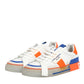 Multicolor Leather Low Top Men Sneakers Shoes