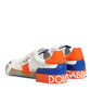 Multicolor Leather Low Top Men Sneakers Shoes