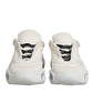 White Lace Up Wave Low Top Men Sneaker Shoes