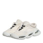 White Lace Up Wave Low Top Men Sneaker Shoes