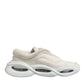 White Lace Up Wave Low Top Men Sneaker Shoes