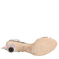 Pink Embellished Leather Ball-Heel Sandals  Shoes