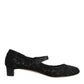 Black Vally Taormina Floral Lace Pumps Shoes