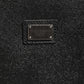 Gray Leather Logo Plaque Trolley Travel Wheel Men Suitcase Bag
