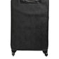 Gray Leather Logo Plaque Trolley Travel Wheel Men Suitcase Bag
