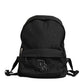 Black Nylon DG Patch School Travel Backpack Borse Bag