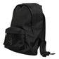 Black Nylon DG Patch School Travel Backpack Borse Bag