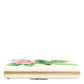 White Rose Embroidery Silk Gold Frame Clutch Purse Bag