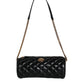 Black Mini Quilted Lambskin Leather Crossbody Sling Borse Bag