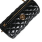 Black Mini Quilted Lambskin Leather Crossbody Sling Borse Bag