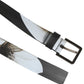 Multicolor PVC Floral Silver Buckle Men Belt