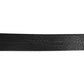 Black Leather Classic Metal Logo Buckle Belt