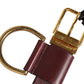 Brown Key Ring Clip Attachments Buckle Belt
