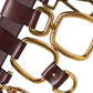 Brown Key Ring Clip Attachments Buckle Belt