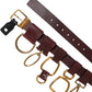 Brown Key Ring Clip Attachments Buckle Belt