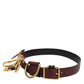 Brown Key Ring Clip Attachments Buckle Belt