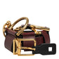 Brown Key Ring Clip Attachments Buckle Belt