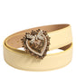 Light Yellow DEVOTION Heart DG Buckle Belt