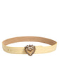 Light Yellow DEVOTION Heart DG Buckle Belt