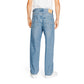 Blue Cotton Relaxed Fit Jean