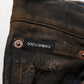 Black Cotton Skinny Tattered Men Denim Jeans