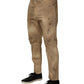 Beige Cotton Loose Tattered Men Denim Jeans