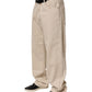Beige Cotton Straight Denim Trouser Jeans