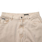Beige Cotton Straight Denim Trouser Jeans