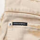 Beige Cotton Straight Denim Trouser Jeans