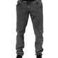 Gray Cotton Slim Fit Denim Trouser Jeans