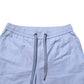 Light Blue Linen Mid Waist Men Bermuda Shorts