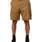 Brown Cotton Stretch Logo CargoBermuda Shorts