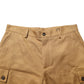Brown Cotton Stretch Logo CargoBermuda Shorts
