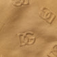 Brown Cotton Stretch Logo CargoBermuda Shorts