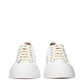 White Leather Platform Sneakers
