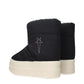 Black Fabric Ankle Boots